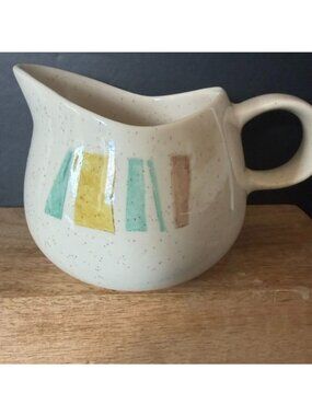 Vernonware "Anytime" Atomic Gravy Boat Creamer Mid-Century Modern 1950s